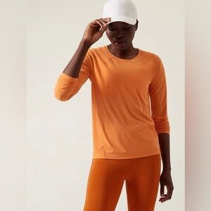 Athleta Ultimate Train Longsleeve Athletic Top • Mustard Yellow • 3X